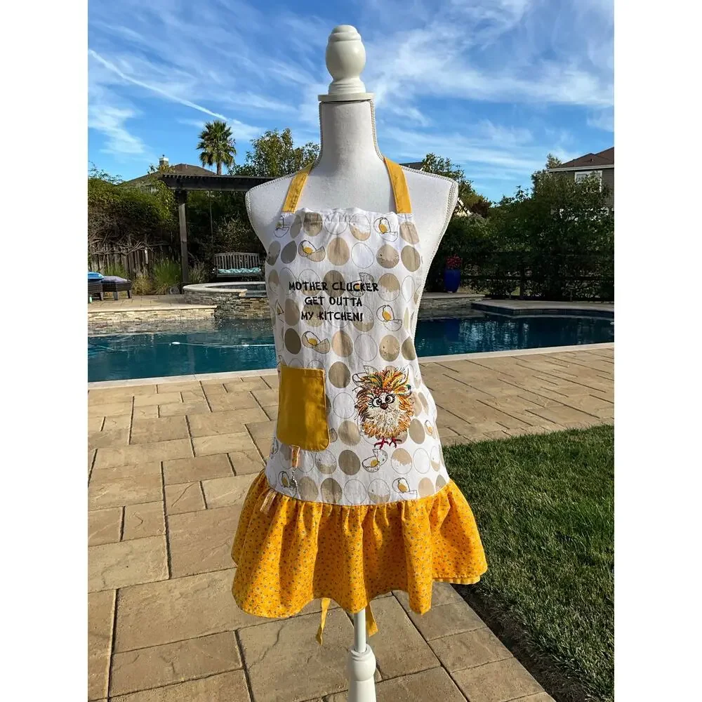 ✨ Shuggie Fierce Designs Handmade Mother Clucker Chicken Apron ✨SAME DAY SHIP
